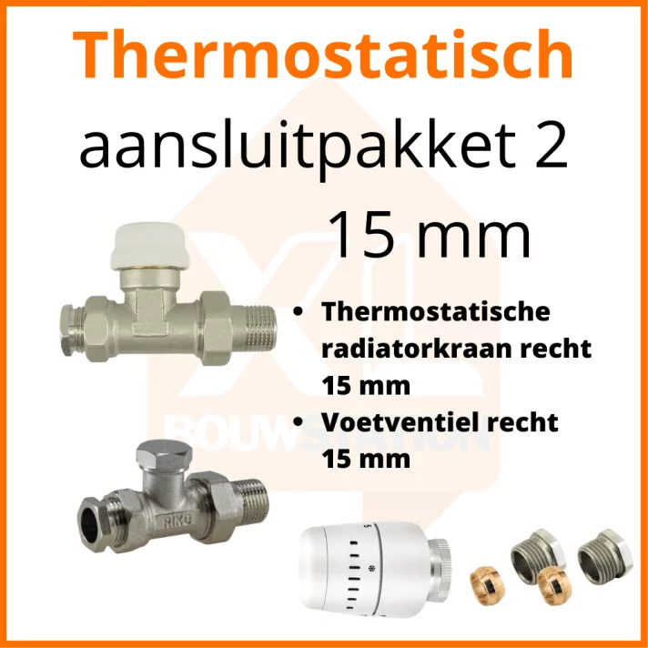 Eco 4 Thermostatisch M30 aansluitpakket 2 t.b.v. 15 mm buis