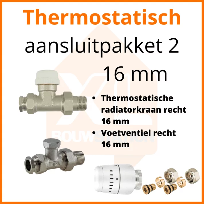 Eco 4 Thermostatisch M30 aansluitpakket 2 t.b.v. 16 mm buis