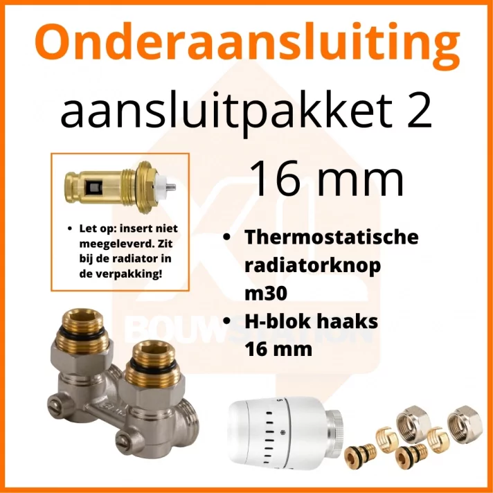 Eco 8 Thermostatisch aansluitpakket 2 t.b.v. 16 mm buis