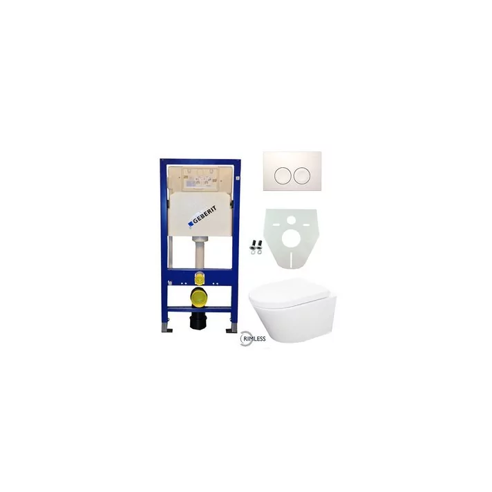 Geberit UP 100 Vesta Rimless wc+zitt.+ Delta 25 wit