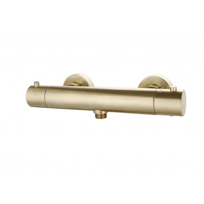 Sani DeLuxe Douchemengkraan opbouw thermostatisch rond Goud Geborsteld