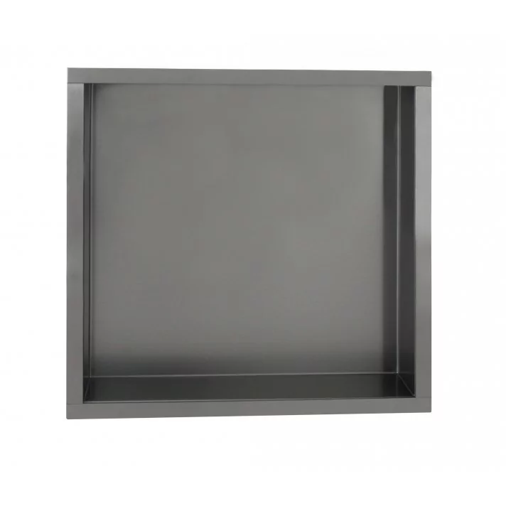 Sani DeLuxe Inbouw wandnis Gun Metal 30x30x7 cm