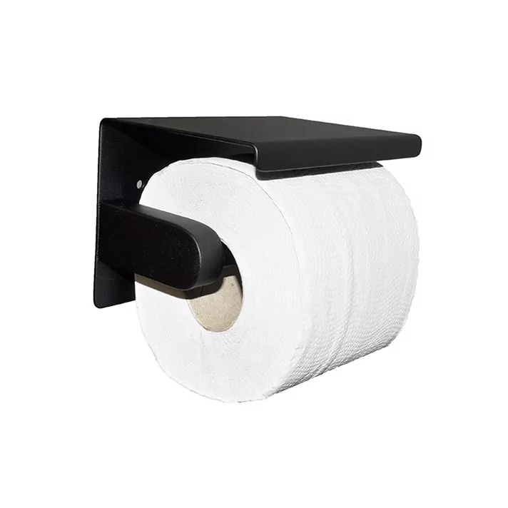 Brush toiletrolhouder mat zwart