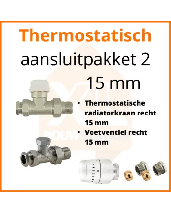 Eco 4 Thermostatisch M30 aansluitpakket 2 t.b.v. 15 mm buis