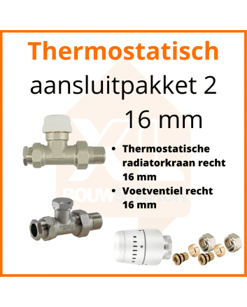 Eco 4 Thermostatisch M30 aansluitpakket 2 t.b.v. 16 mm buis