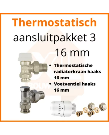 Eco 4 Thermostatisch M30 aansluitpakket 3 t.b.v. 16 mm buis