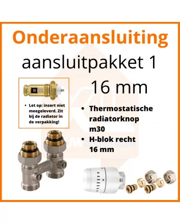 Eco 8 Thermostatisch aansluitpakket 1 t.b.v. 16 mm buis