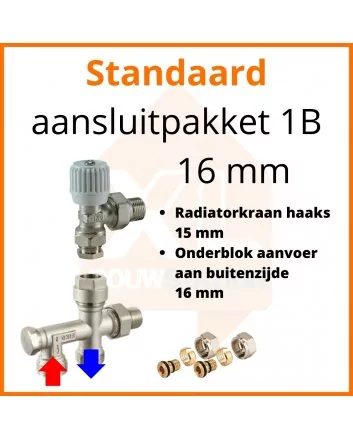 Eco 4 Standaard aansluitpakket 1B t.b.v. 16 mm buis