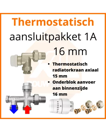 Eco 4 Thermostatisch M30 aansluitpakket 1A t.b.v. 16 mm buis