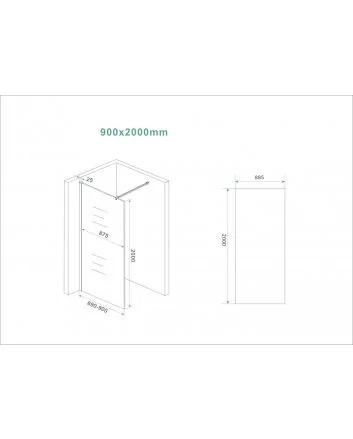 Slim glasplaat 900 x 2000 x 8 mm nano warm koper glas